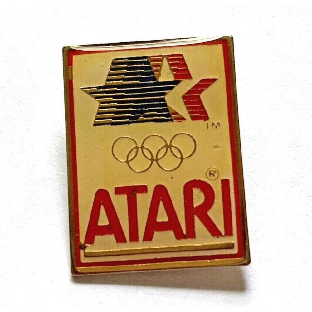 Atari 1980 Los Angeles Olympic Committee  Pin Hat Lapel Summer Games Official